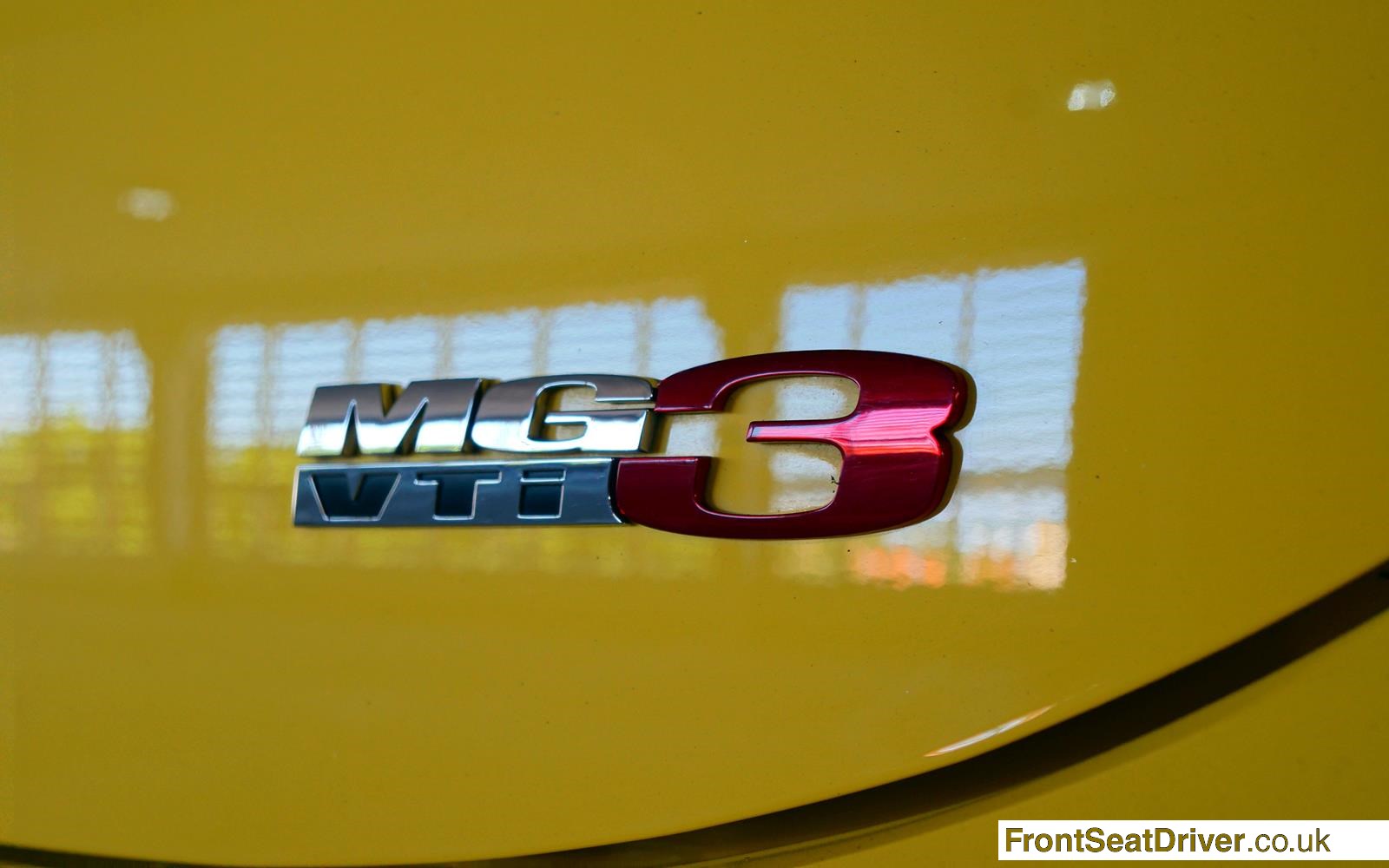 MG 3 2014 Badge Detail Phil Huff FrontSeatDriver.co.uk